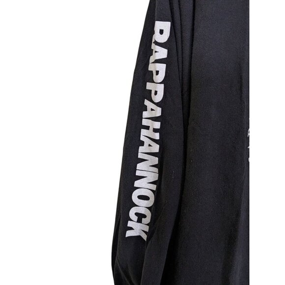 Vintage Rappahannock Virginia Long Sleeve T Shirt Mens Size Large Black Cotton - Picture 3 of 5